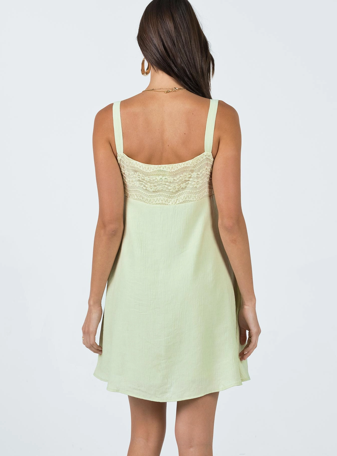 Polished Layer Glam Feel Laci Mini Dress Sage