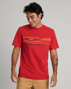 Men's Long White Cloud Organic Cotton T-shirt - Spicy Chilli Pepper StretchReinforcedArmholes
