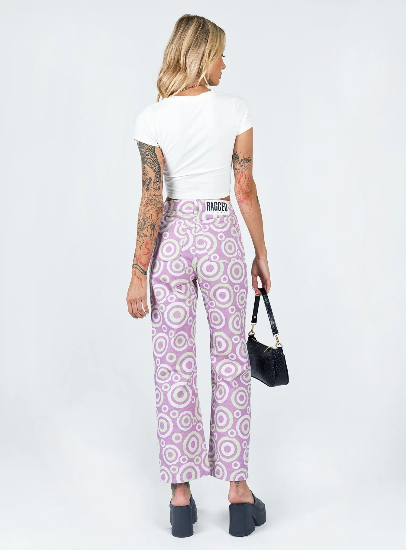 Tear Resistant Denim Travel Outfit Street Fashion Creative Look The Ragged Priest Portal Denim Jeans Lilac