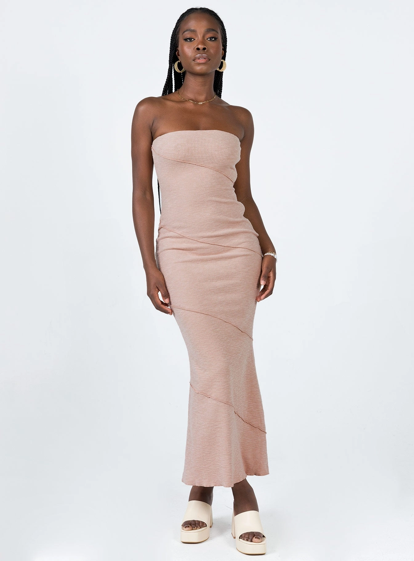 Oscar Midi Dress Dusty Pink Mix-And-Match