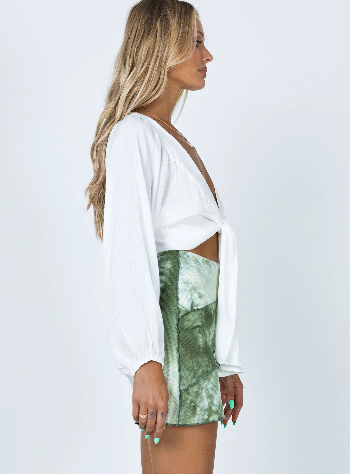 Simple Motion Fresh Energy Ivy Mini Skirt Green