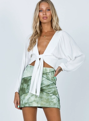 Fashion Collab Ivy Mini Skirt Green