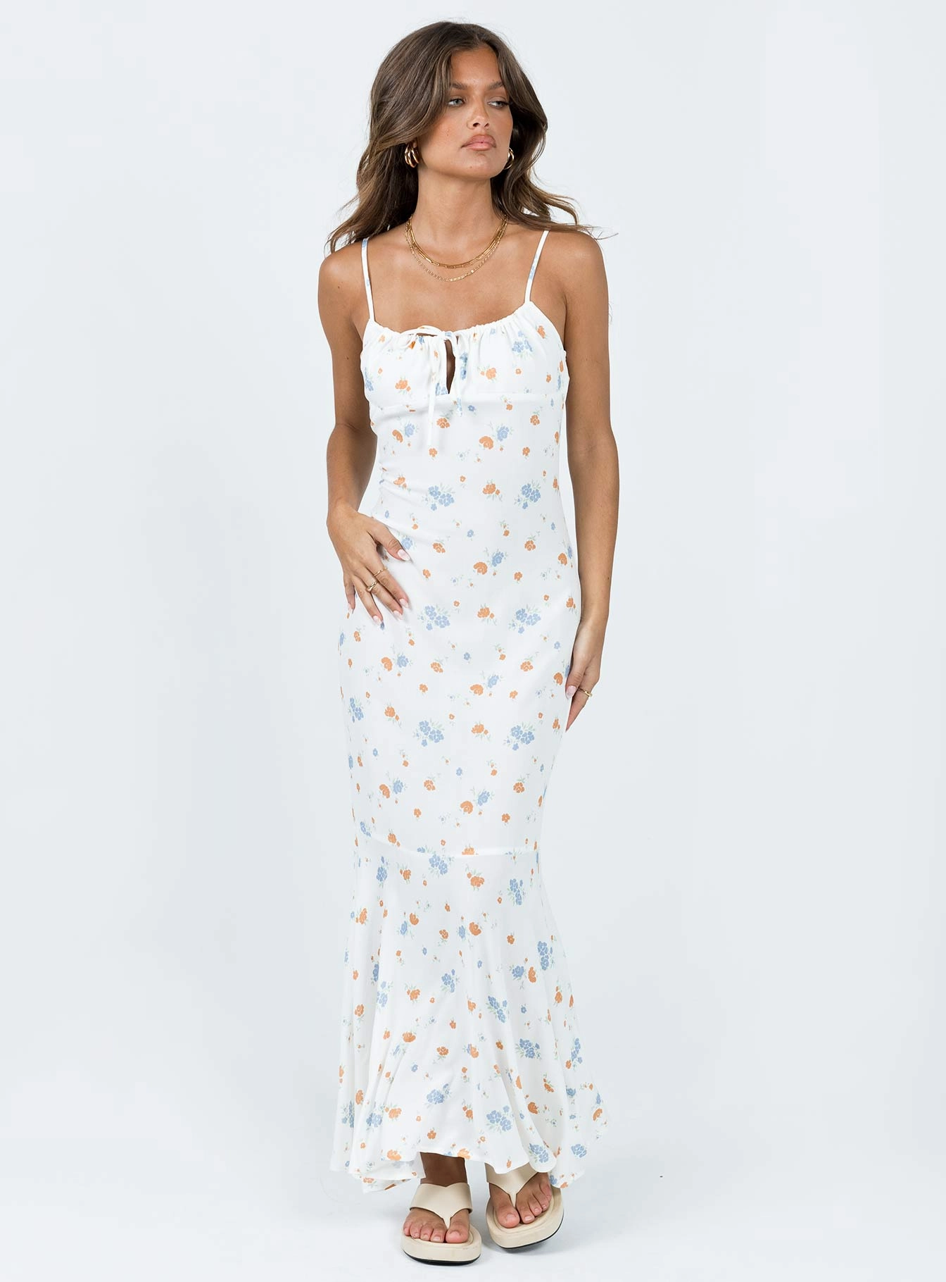 Bohemian-Style Corith Maxi Dress White / Multi