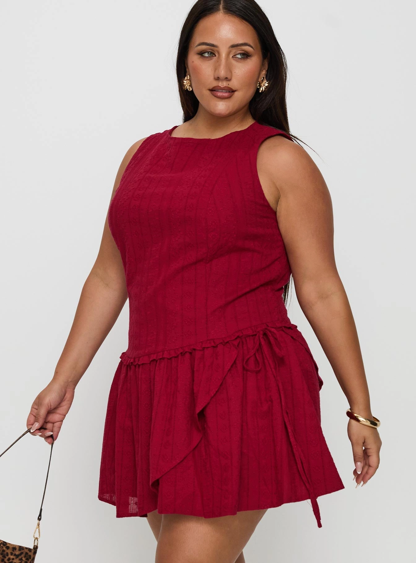 Cozy Touch Delicate Mood Cosie Mini Dress Red Curve