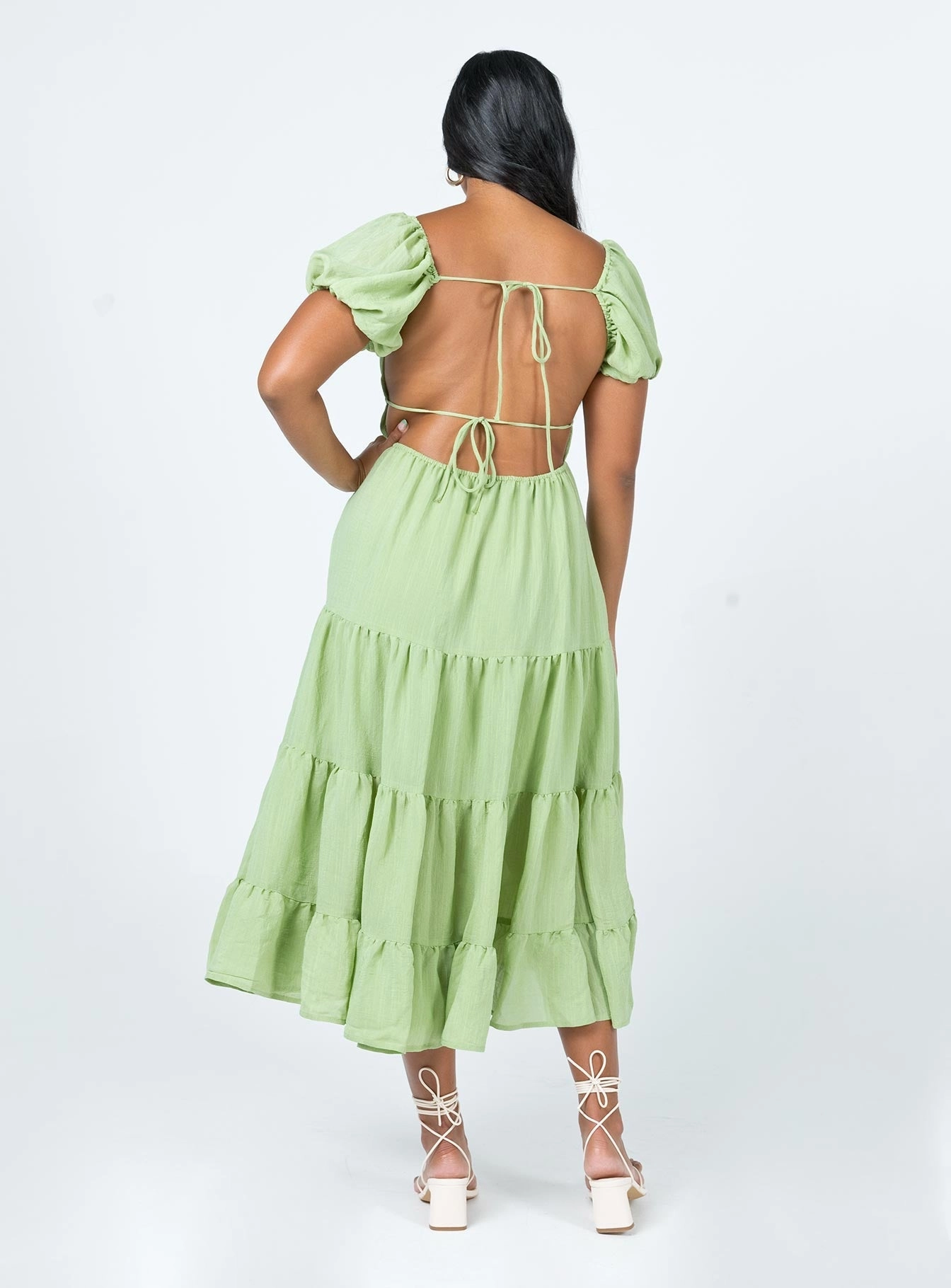 Danny Midi Dress Green Refined Cut
