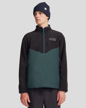 Men's Trailhead Fleece Heritage ? Zip Pullover - Black Stingray/Deep Forest Elastic waist