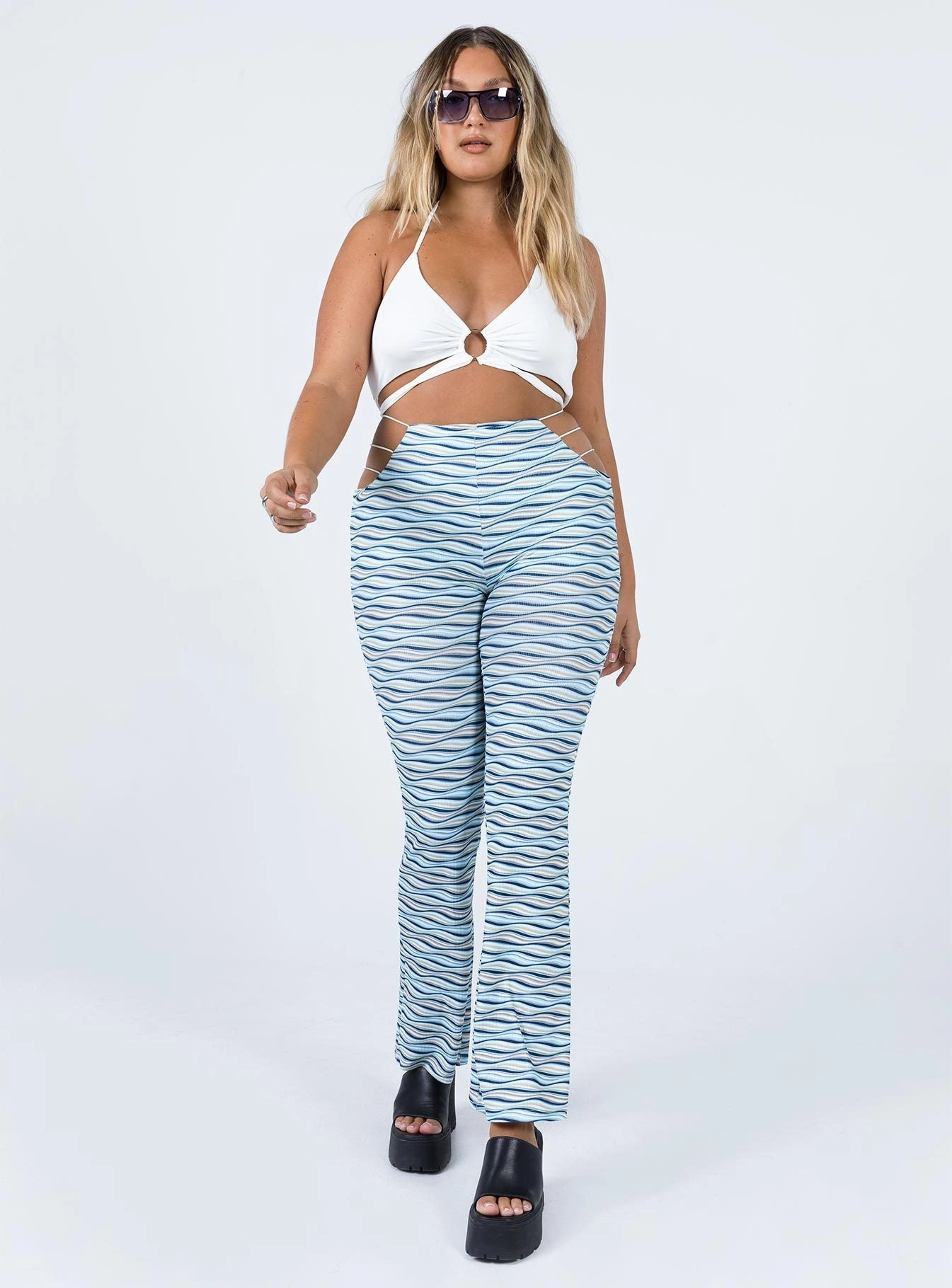 Venus Flare Pants Green Transitional Style