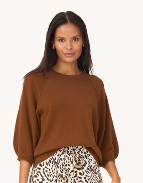 unsubscribed cashmere puff sleeve sweater Knit Layers