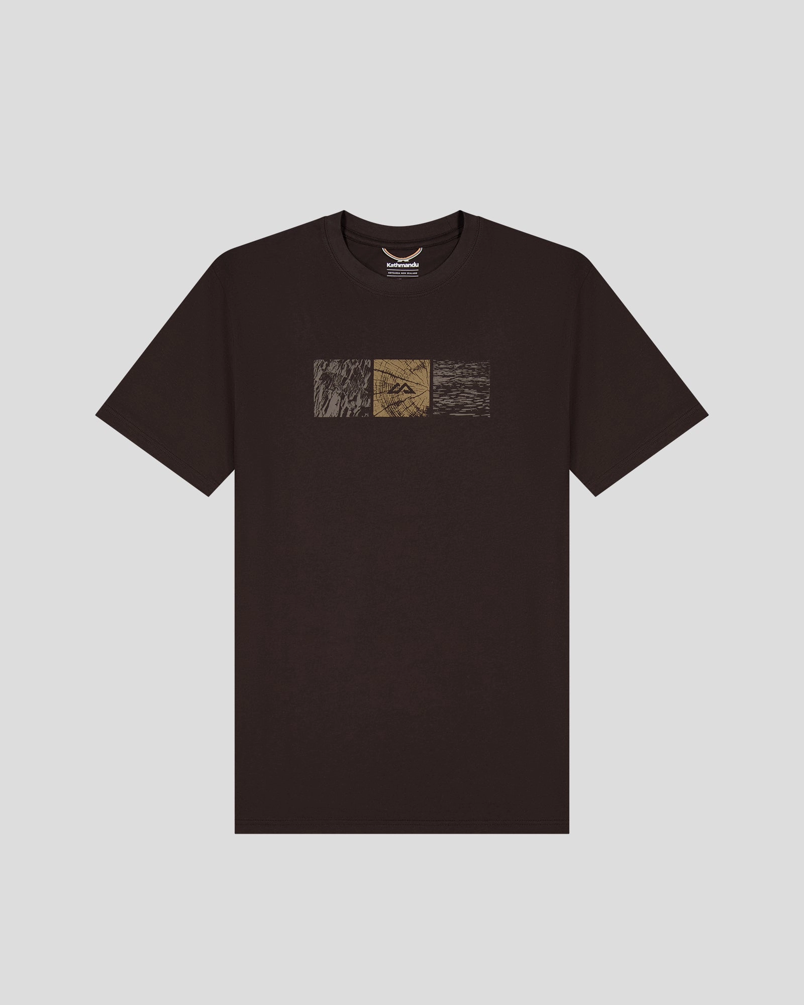 Modern Smart Men's Mountain Photo Organic Cotton T-Shirt - Cold Brew