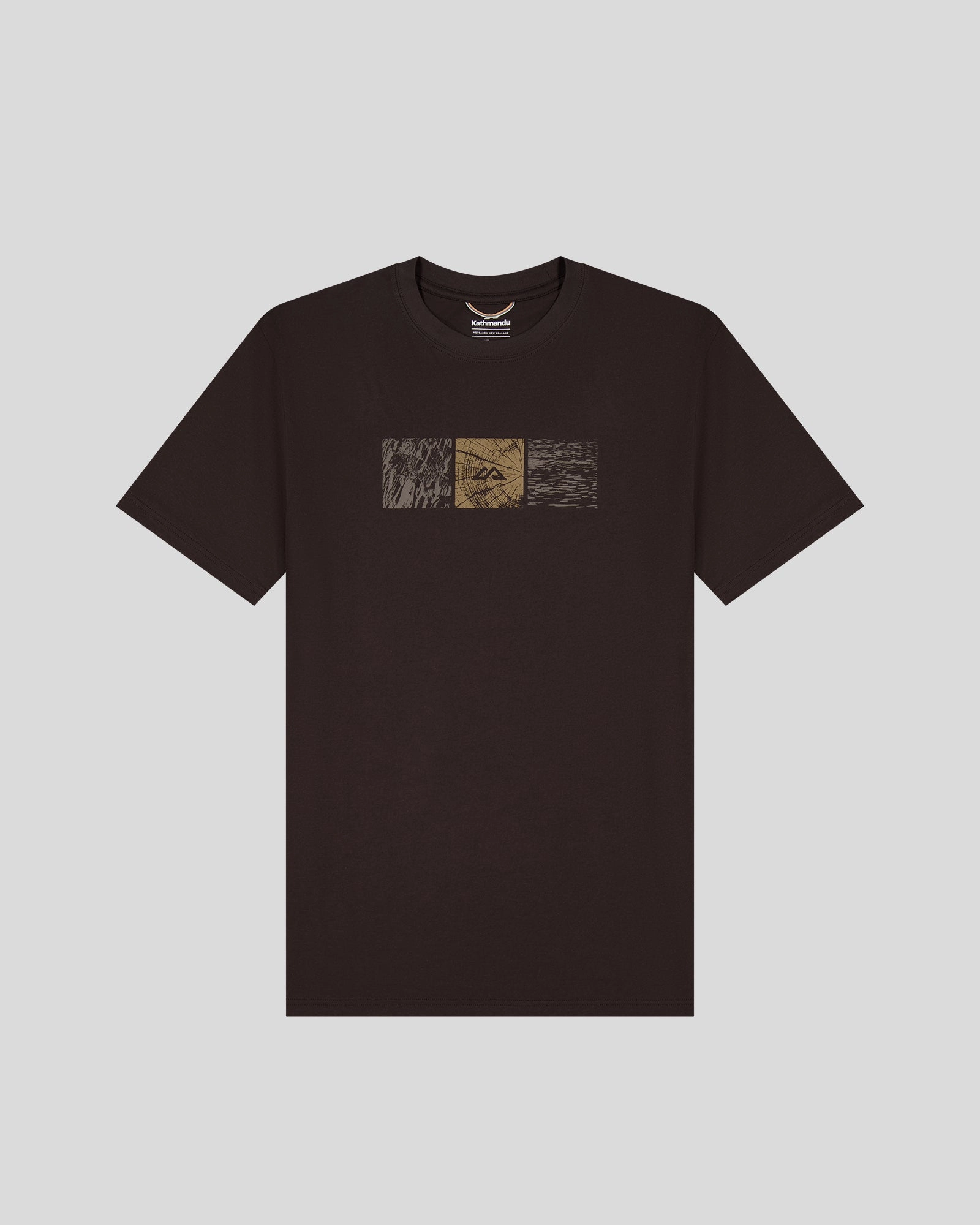 Men's Mountain Photo Organic Cotton T-Shirt - Cold Brew TaglessDesign