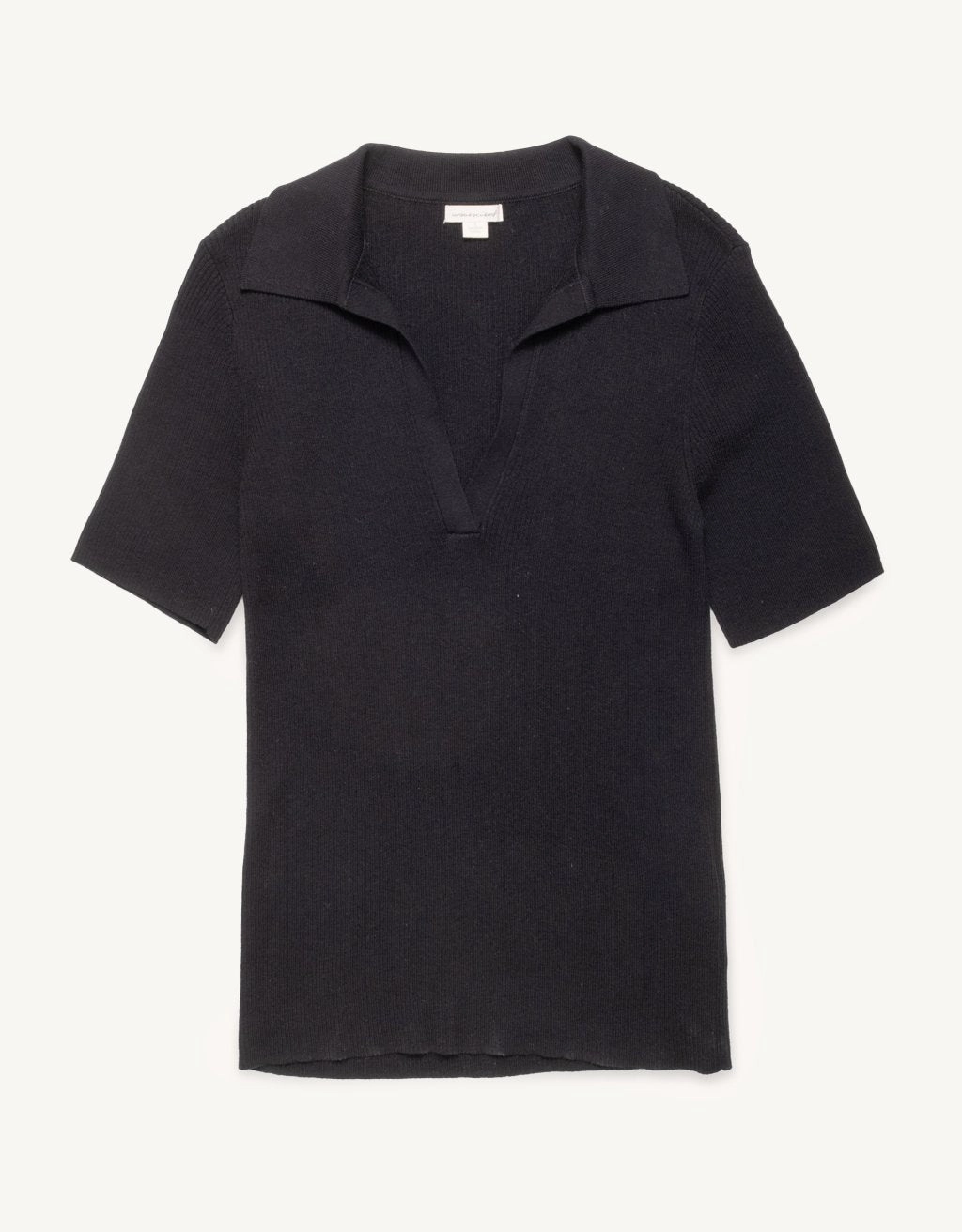 Lightweight Thermal unsubscribed organic cotton cashmere polo sweater