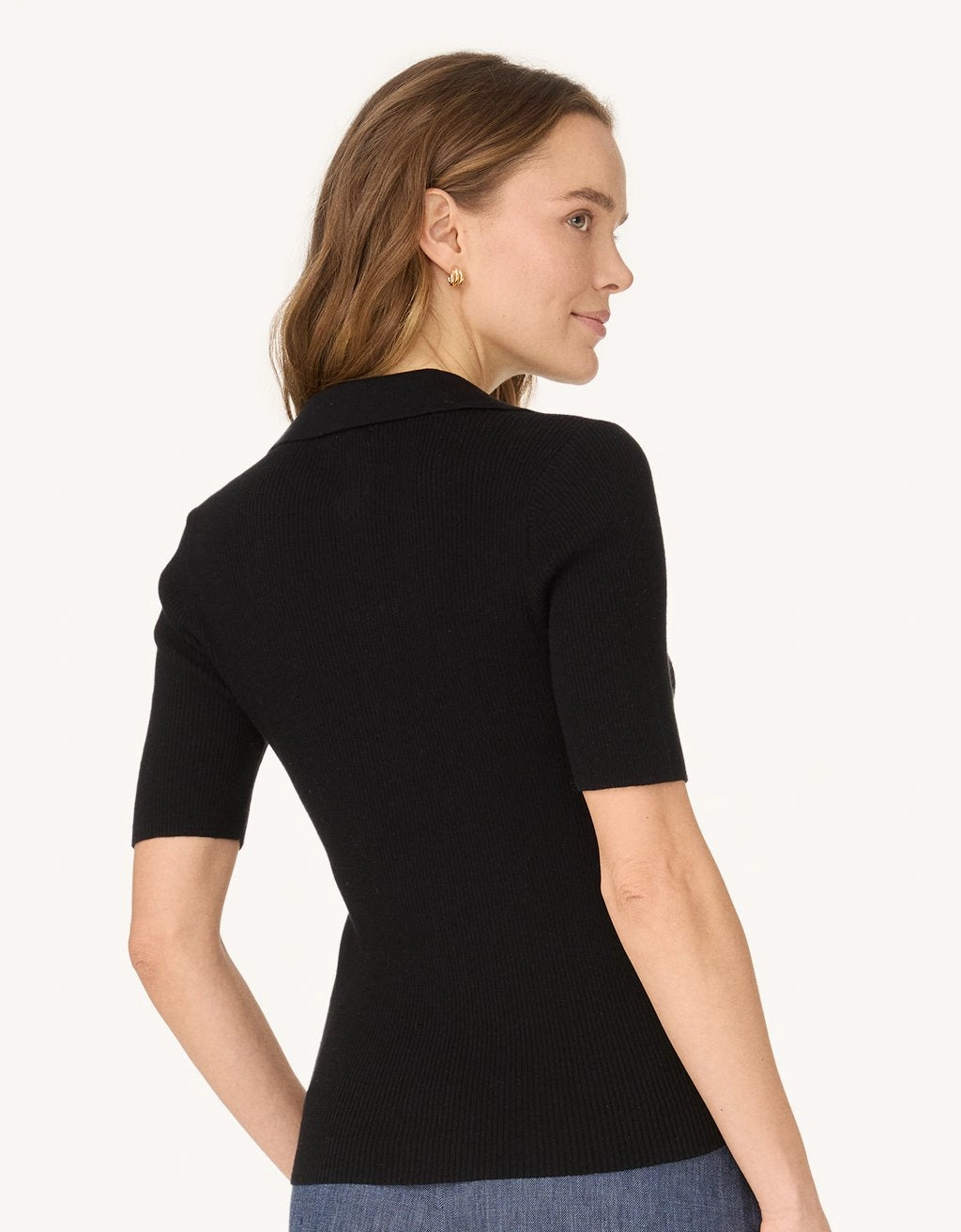 unsubscribed organic cotton cashmere polo sweater Crew Neck Design