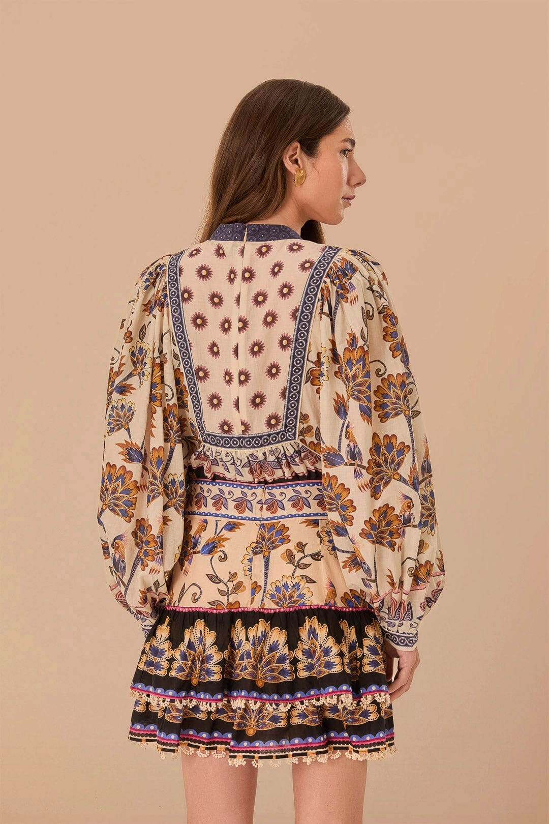 Style Staple Cream Ainika Maxi Floral Mini Skirt