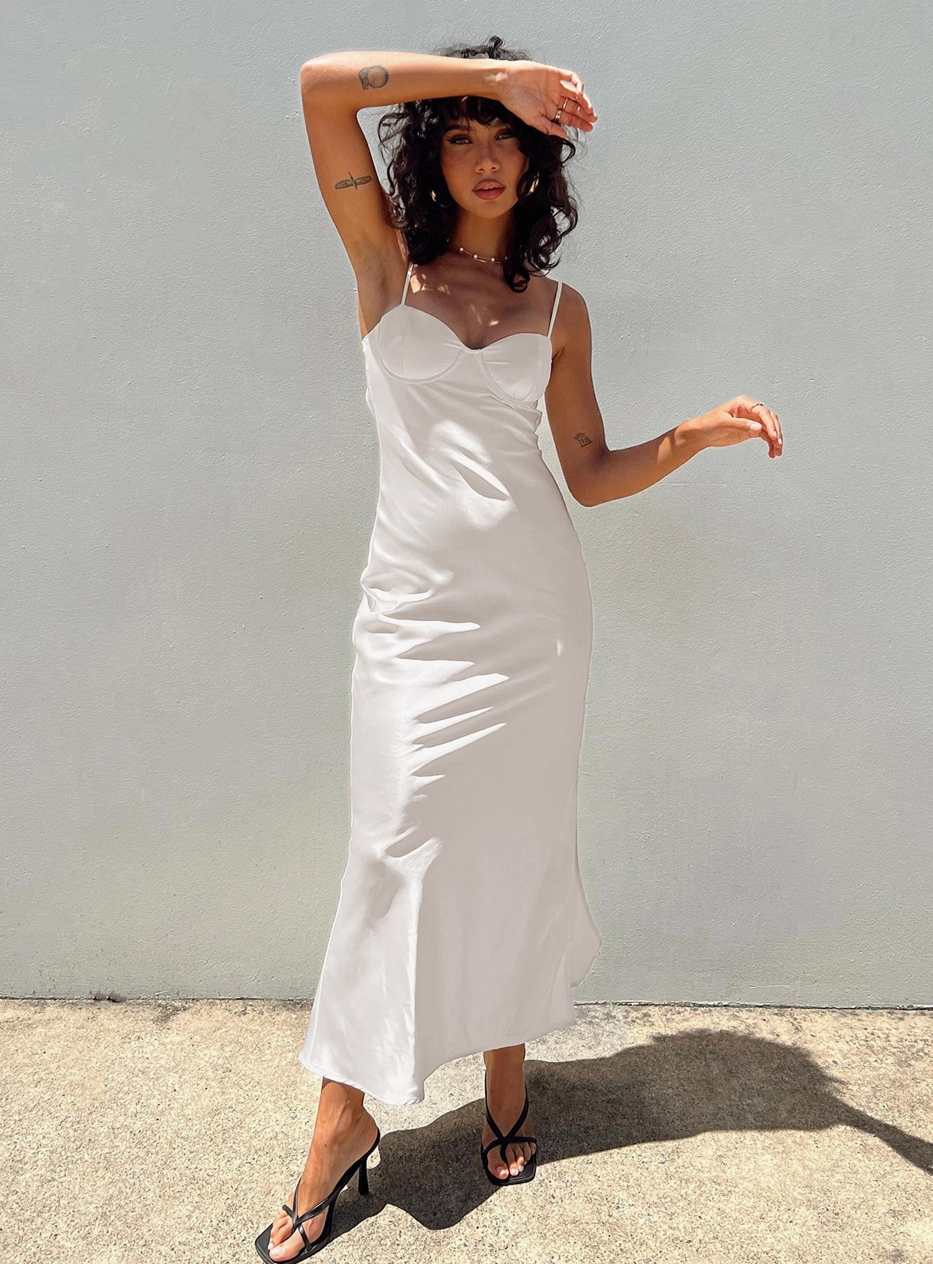 Creewood Maxi Dress Champagne Trendy pick Refined Style