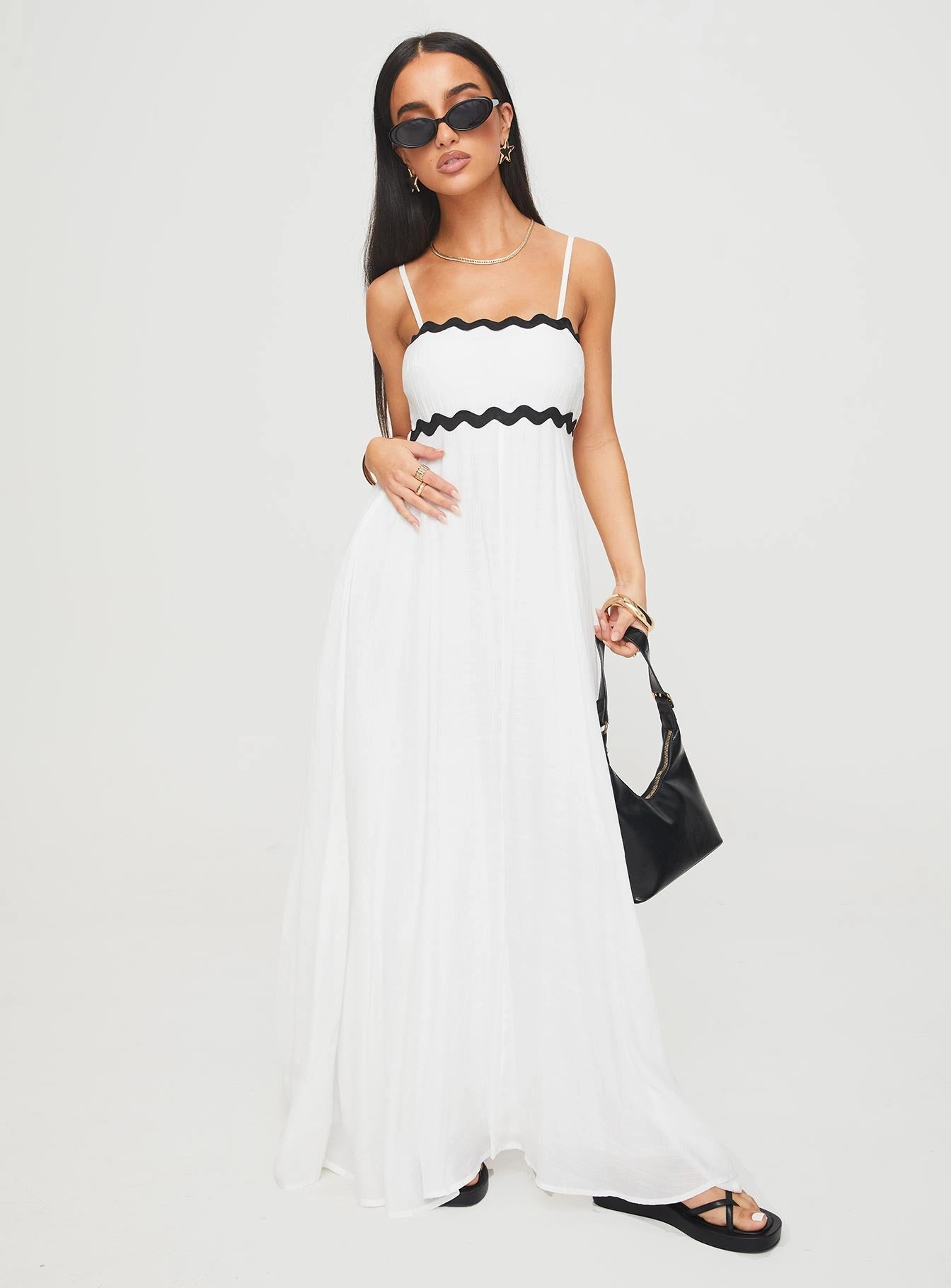 Relaxed work dress Croxetti Maxi Dress White