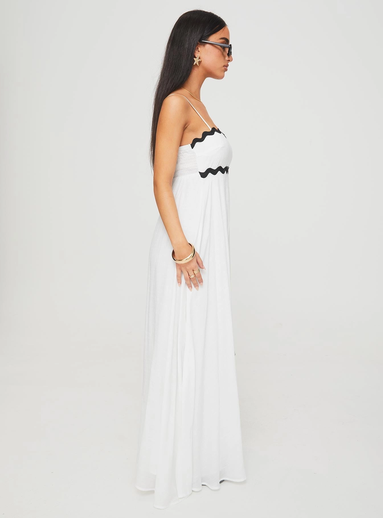 Crisp Finish Croxetti Maxi Dress White