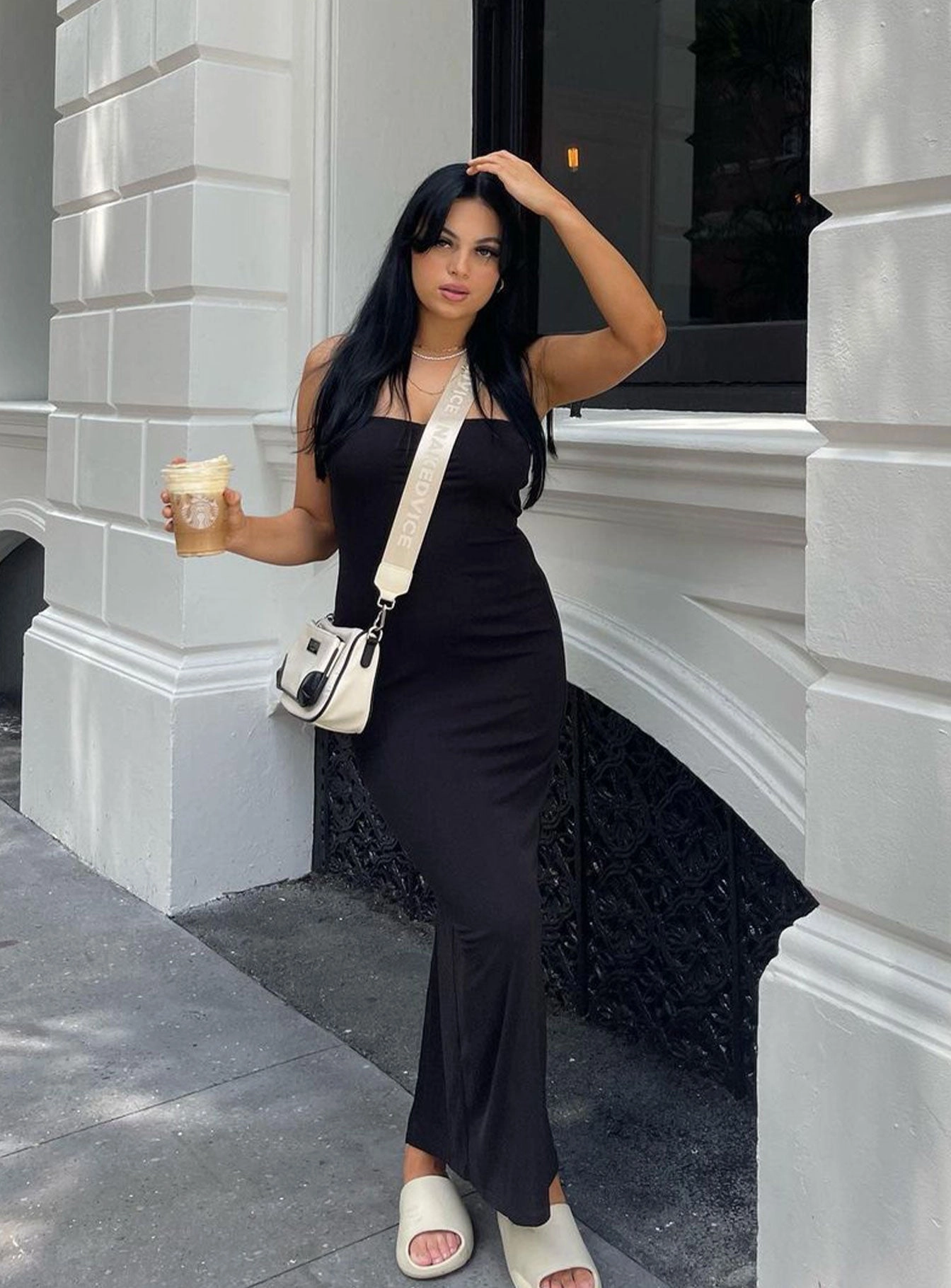 Beauty Zone Lounge Mode Charm Strapless Maxi Dress Black
