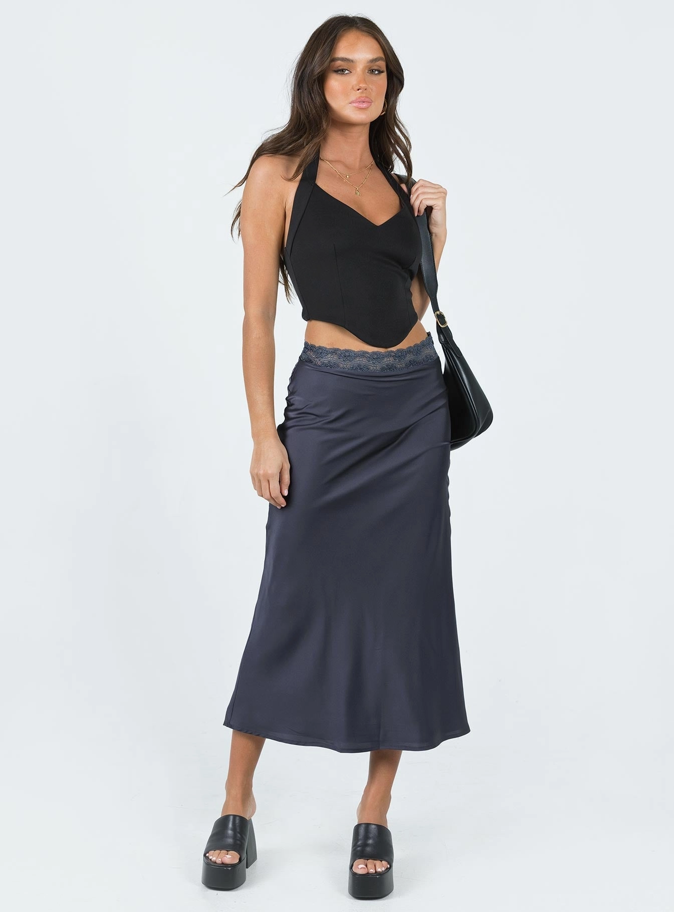 Comfort Wear Chill Wear The Charmaine Maxi Skirt Slate