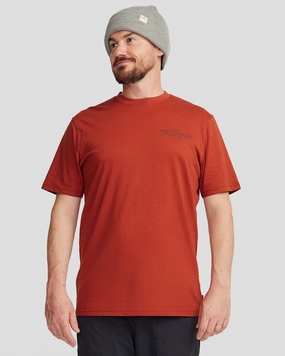 Washable fabric Men's Exploration Organic Cotton T-shirt - Redwood
