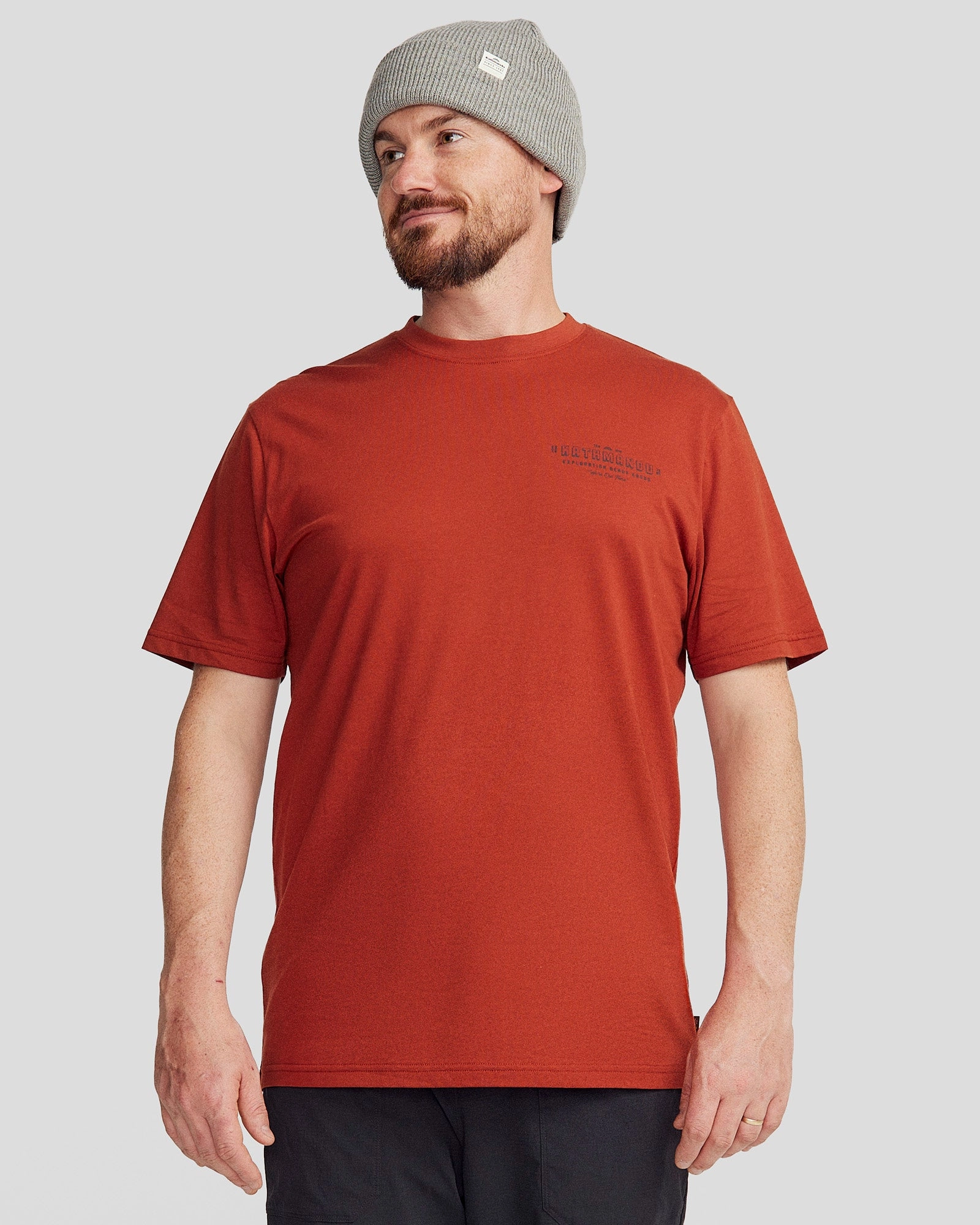 Men's Exploration Organic Cotton T-shirt - Redwood Slim Waist