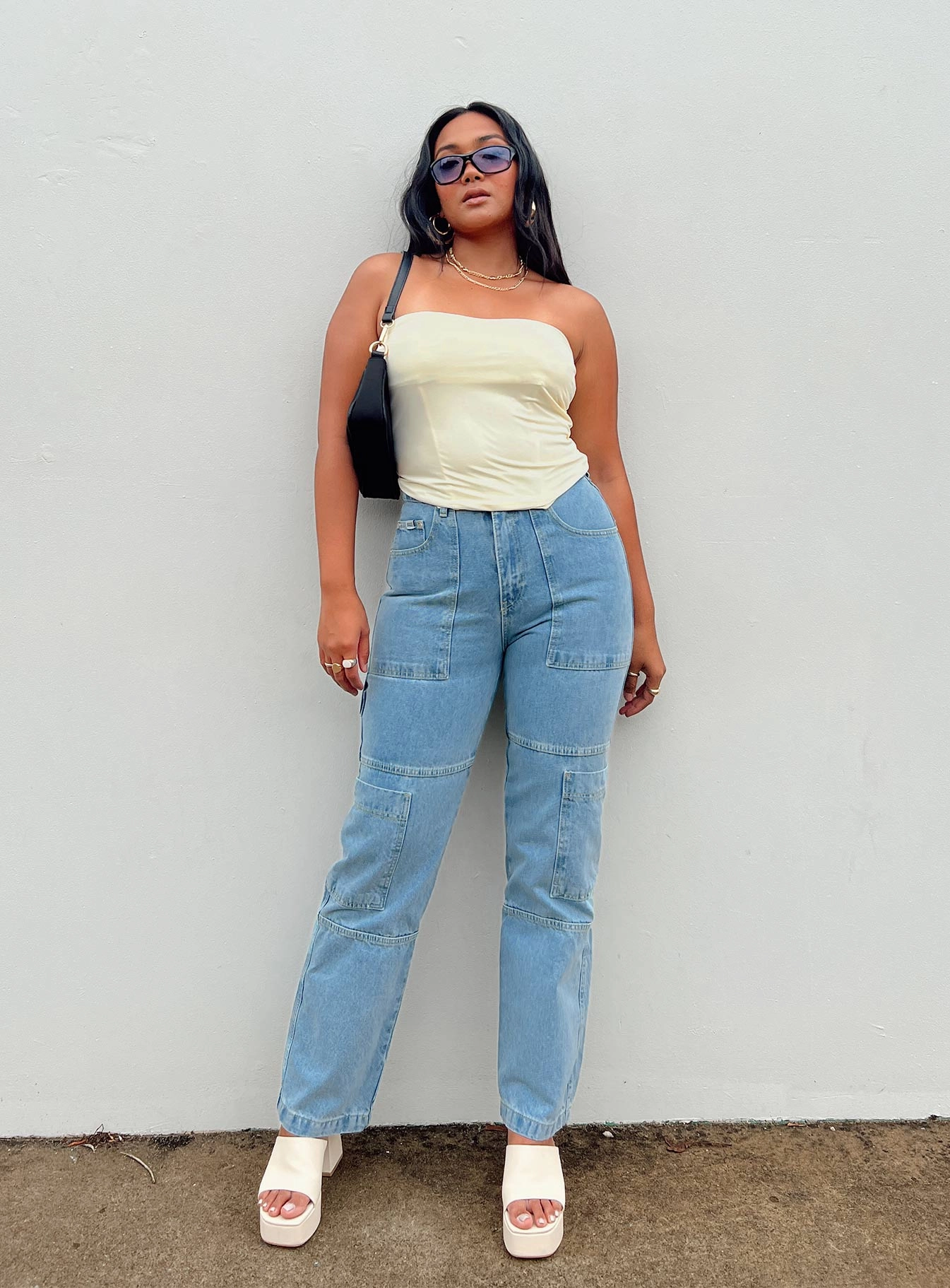 The Ragged Priest Combat Organic Cotton Denim Light Blue Contemporary Vibe