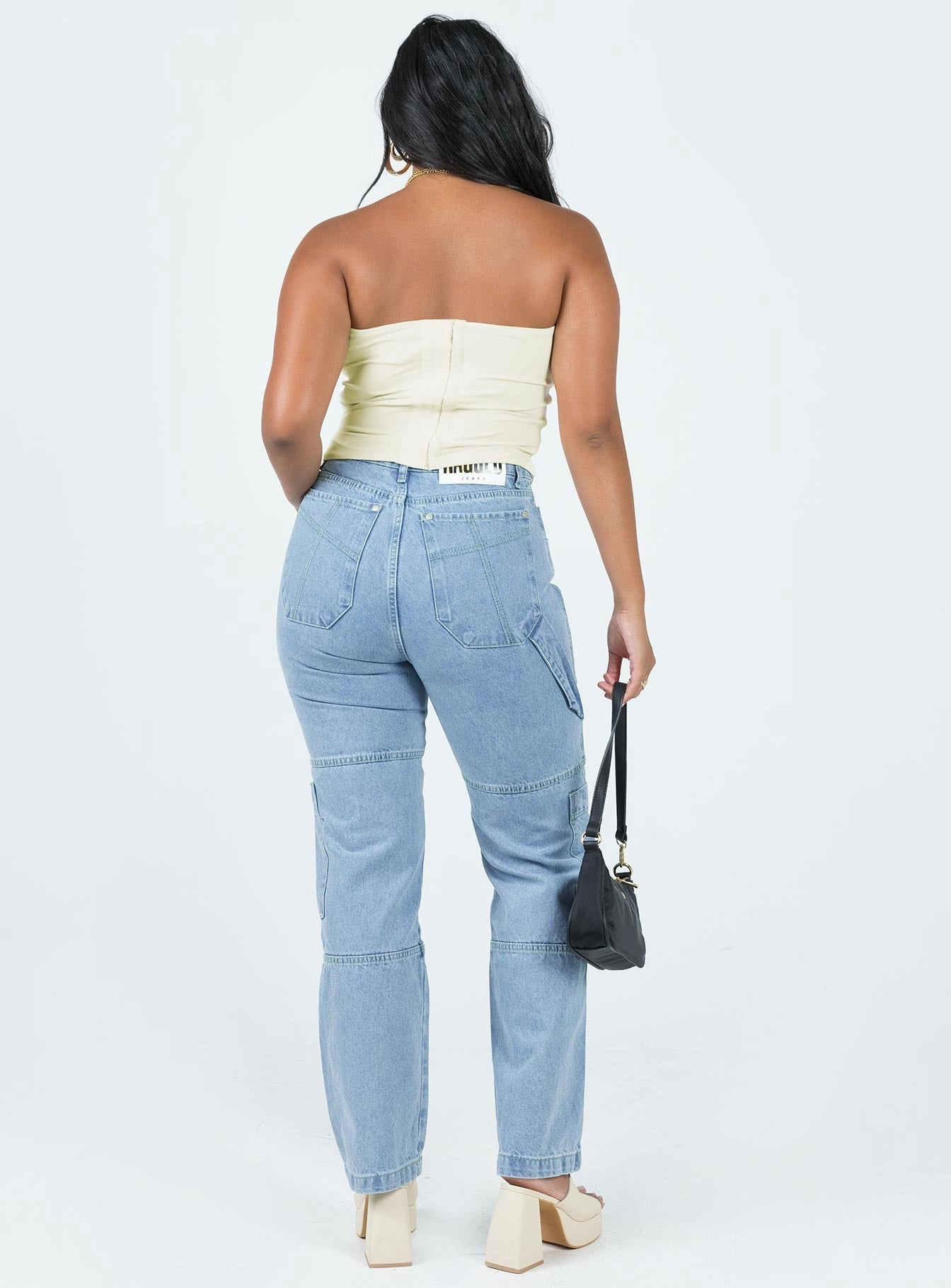The Ragged Priest Combat Organic Cotton Denim Light Blue Relaxed Cut All Around Fit