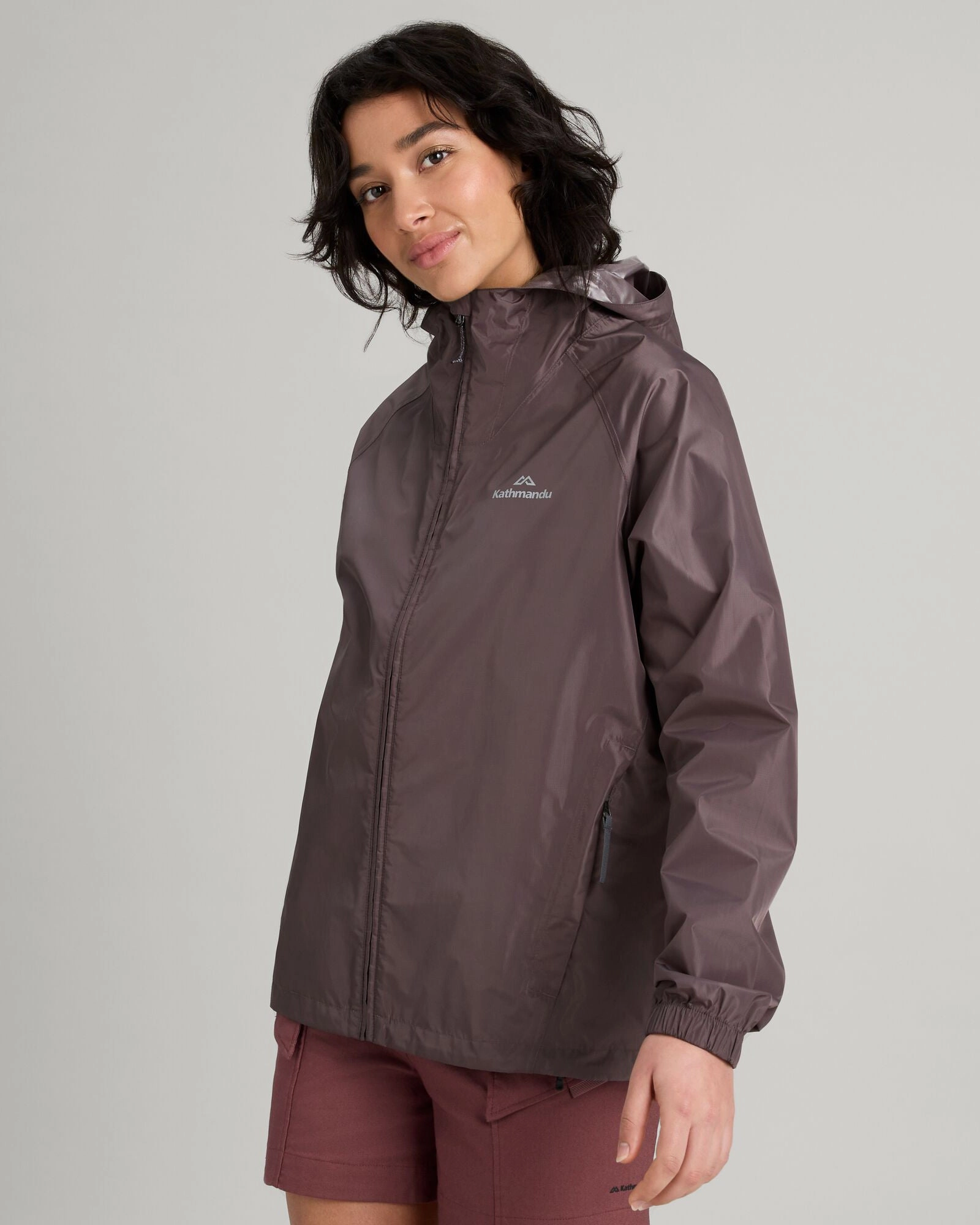 Durable Design Women's Pocket-it 2-layer Rain Jacket - Light Quartz