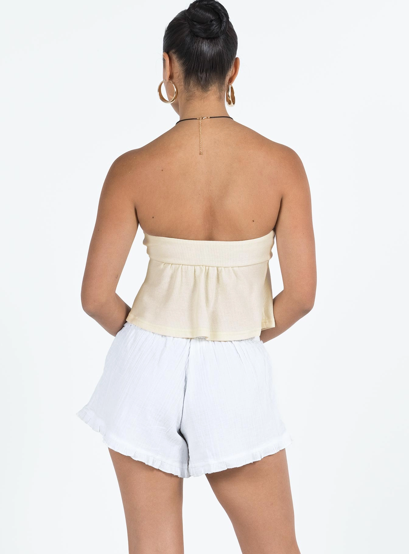 WideLegOpening Exclusive item Daisy Shorts White