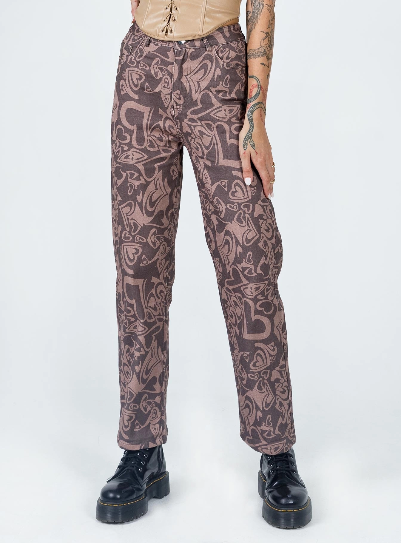 Durable Athlete Fit Travel Outfit Comfortable Choice Dameela Straight Leg Jeans Brown