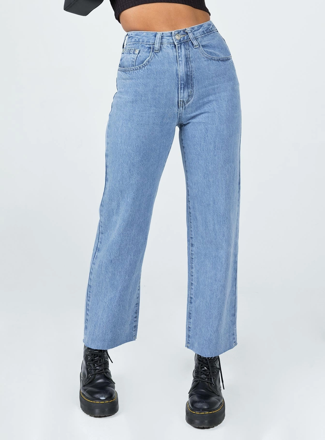 Damika Wide Leg Denim Jeans All Season Fabric Weight Festival Outfit Professional Wear