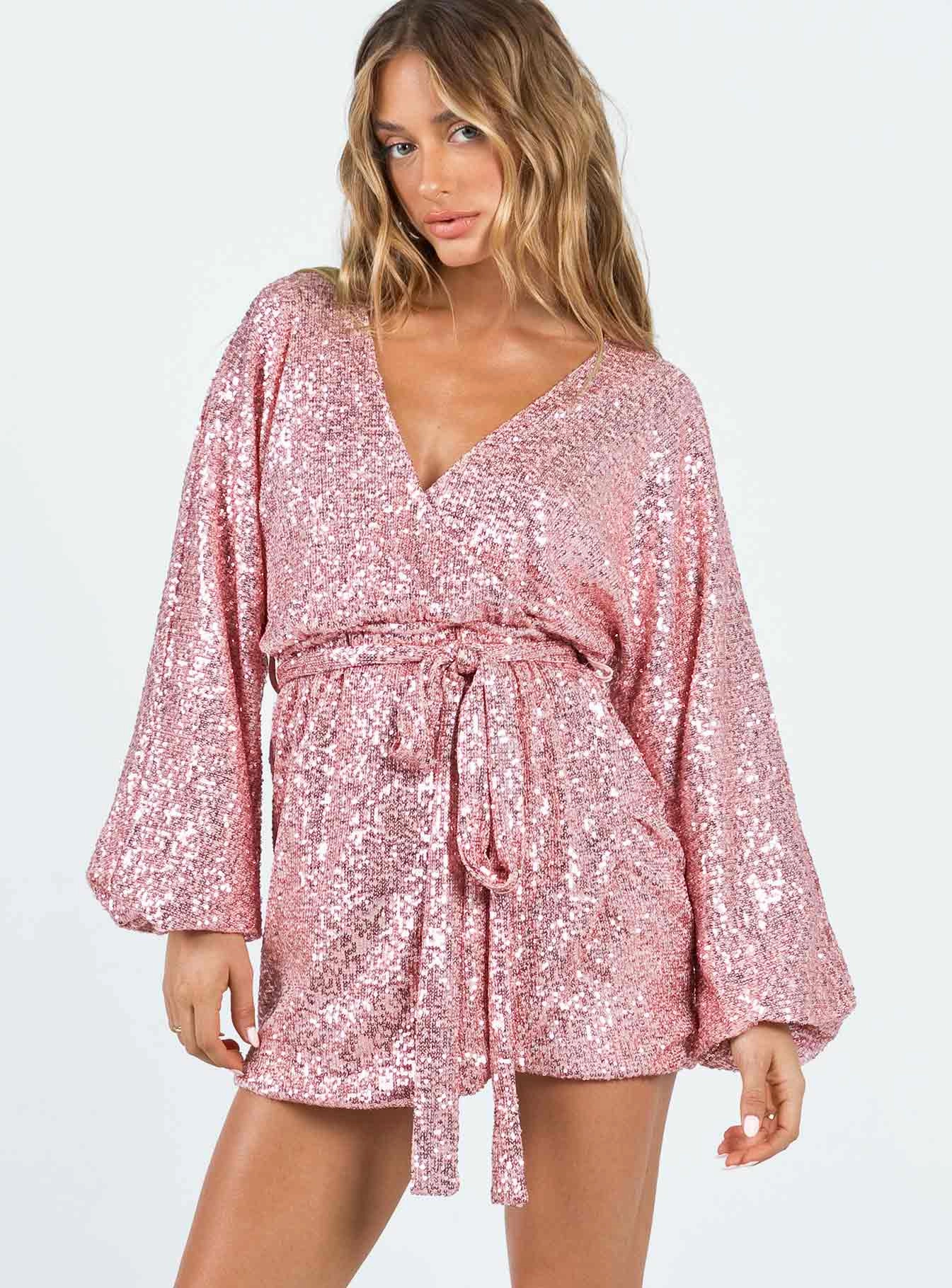 Dancing Queen Mini Dress Pink Business casual Soft Detail