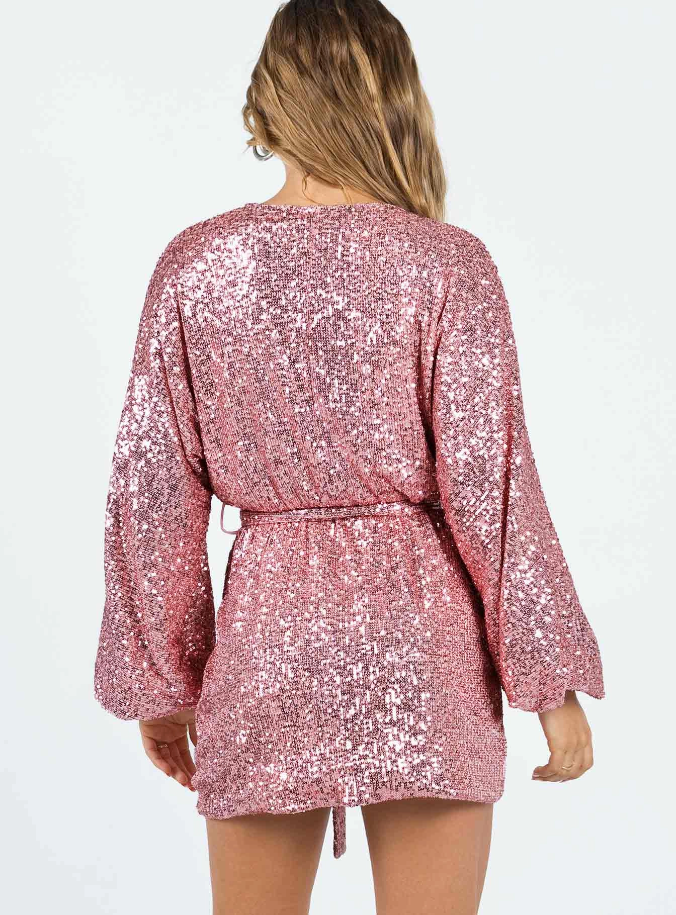 Dancing Queen Mini Dress Pink Slim Shape