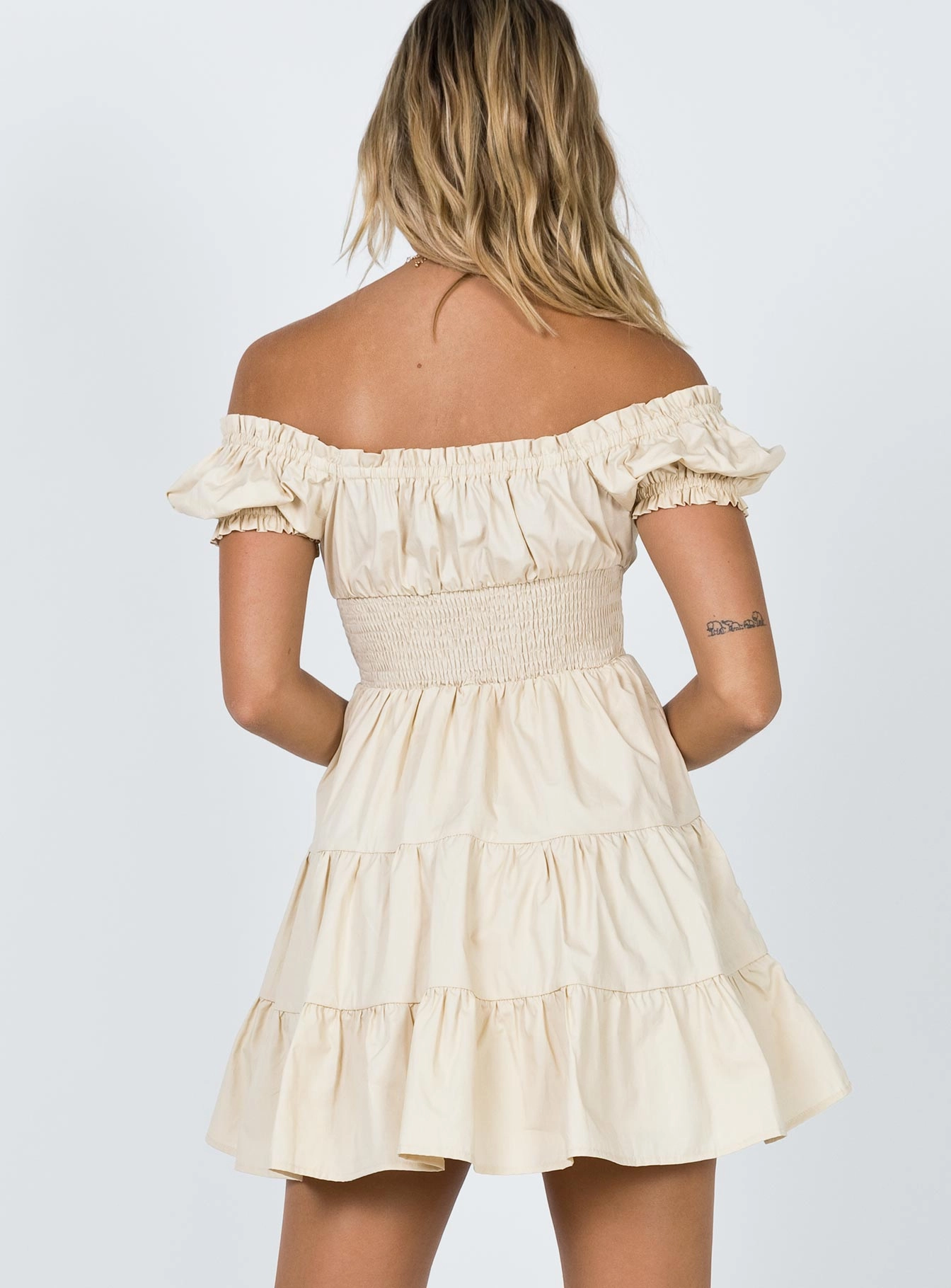 Daniela Mini Dress Beige Vibrant Light
