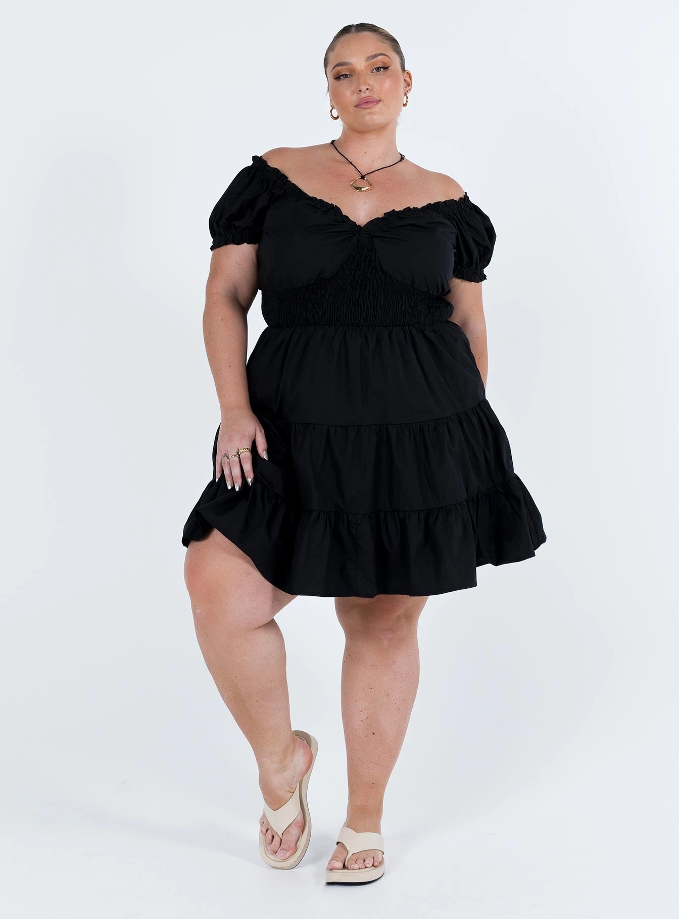 Daniela Mini Dress Black Curve Sleek Feel