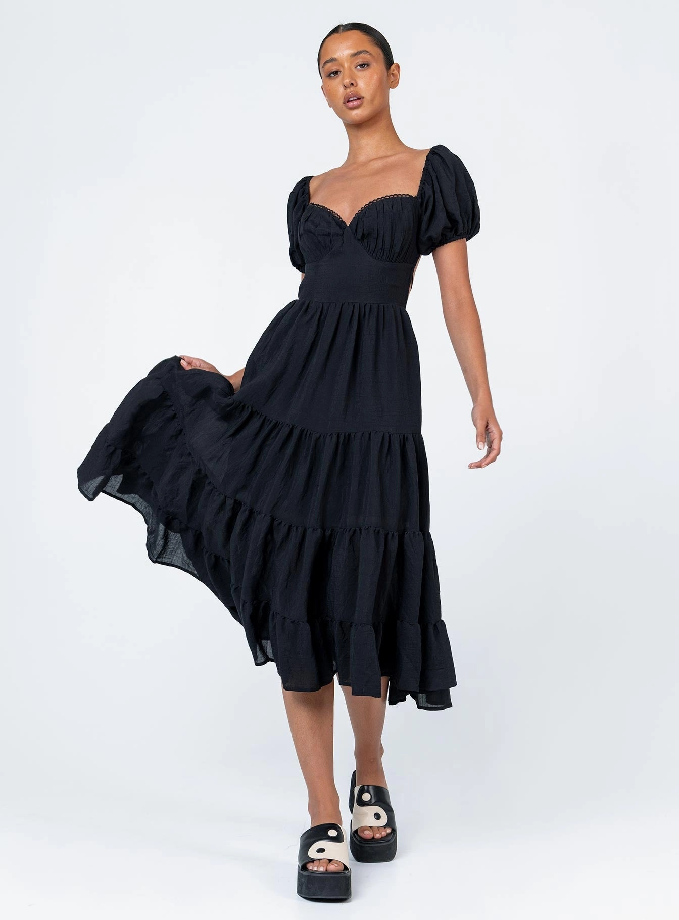 Danny Midi Dress Black Light Comfort