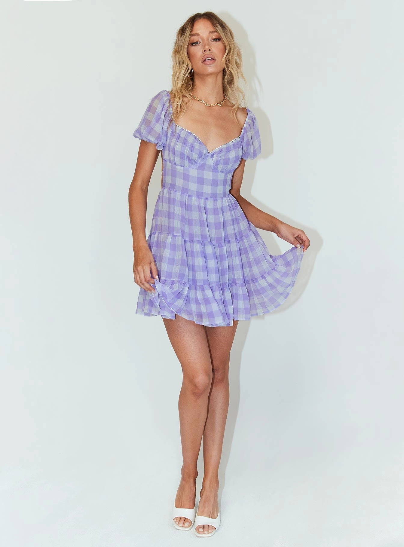 Soft Finish Danny Mini Dress Lilac