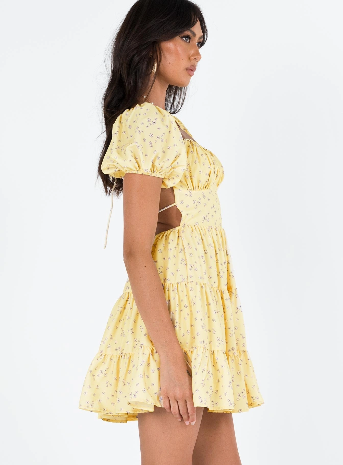 Light material Danny Mini Dress Yellow Floral