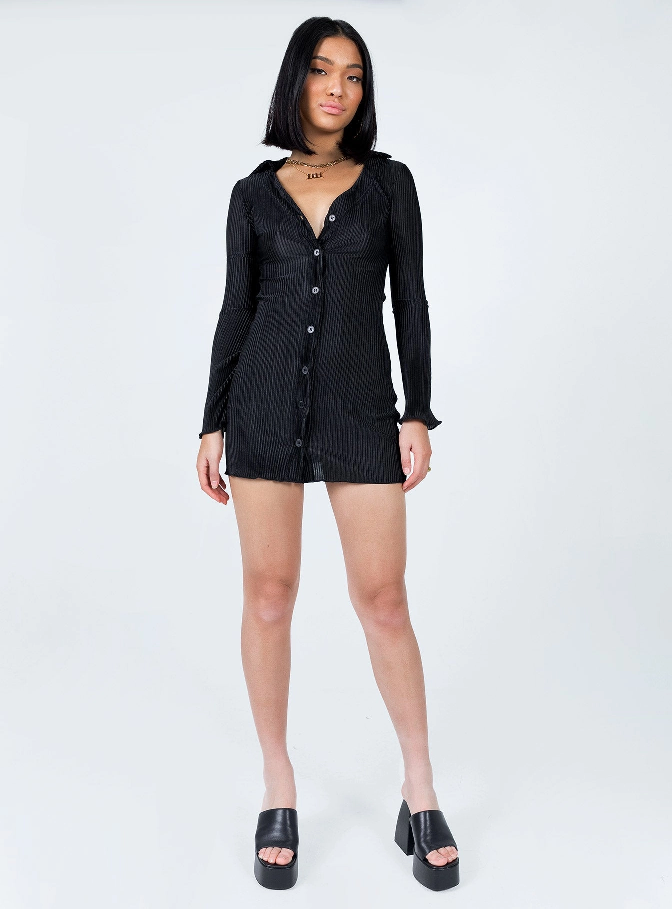 Layered Form Must Have Danyon Mini Dress Black