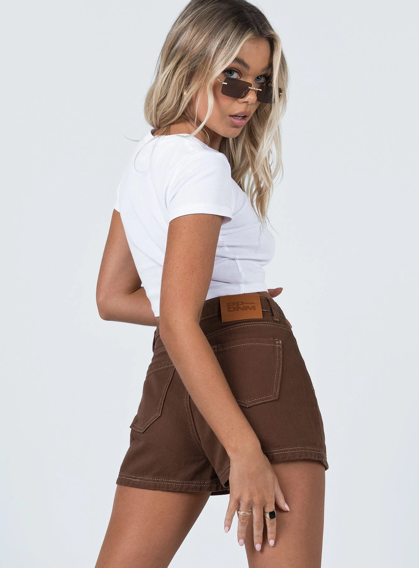 Darby A Line Short Brown Cooling Mesh Lining