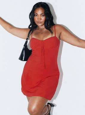 Dare Devil Mini Dress Red Smile Feel