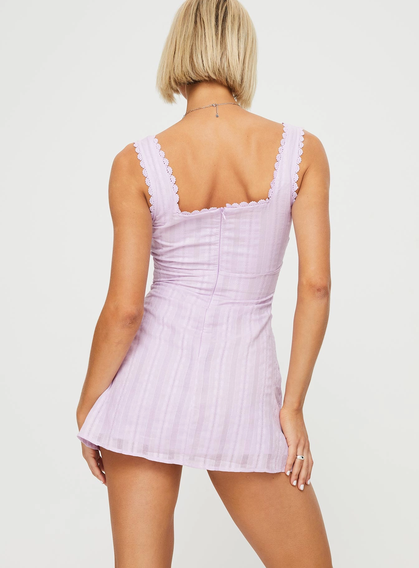 Texture Flow Flattering Design Wear Dasha Mini Dress Lilac