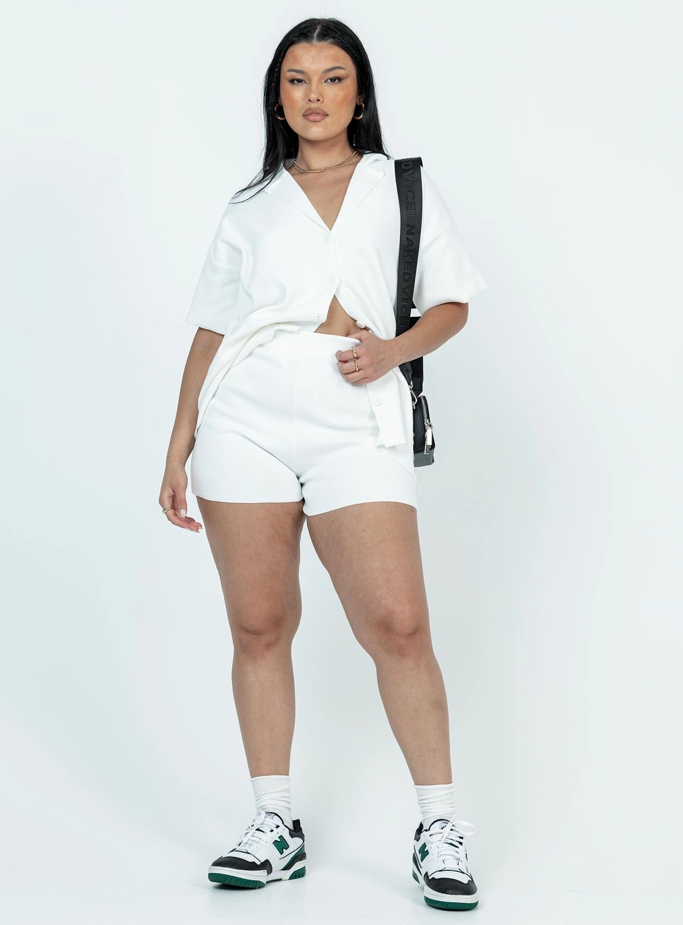 Multi Panel Cut Athletic Fit Davian Set White