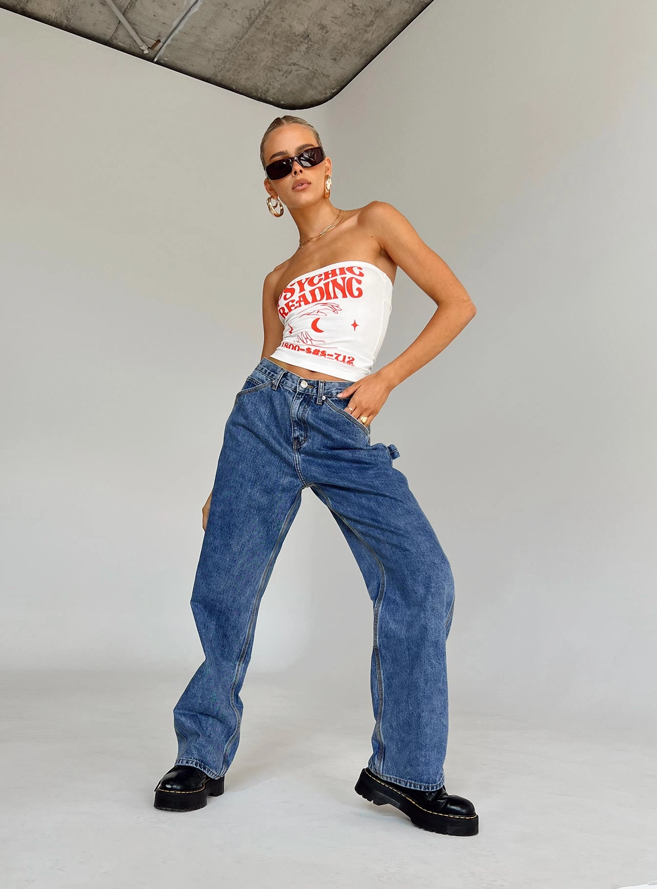Beach Day Sustainable Downtown Slouched Jeans Denim