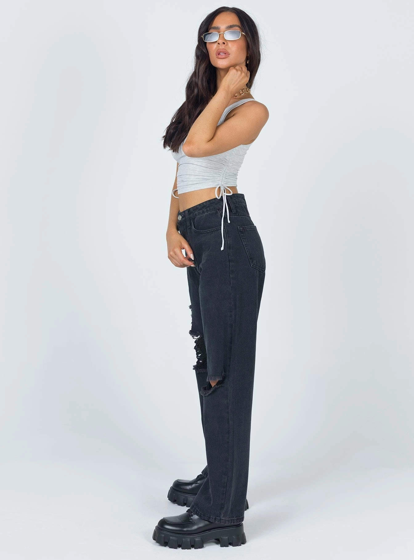 Fraya High Rise Boyfriend Jeans Denim Weekend Getaway Luxury Beach Day Summer Vibes