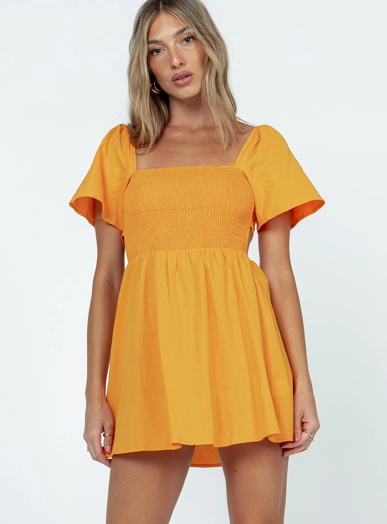 Clean Flow Soft Air Summer Nights Mini Dress Orange