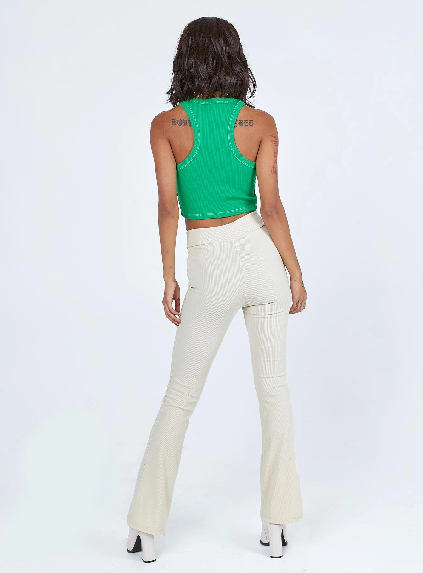 HighRiseWaist Declan Yoga Pants Cream