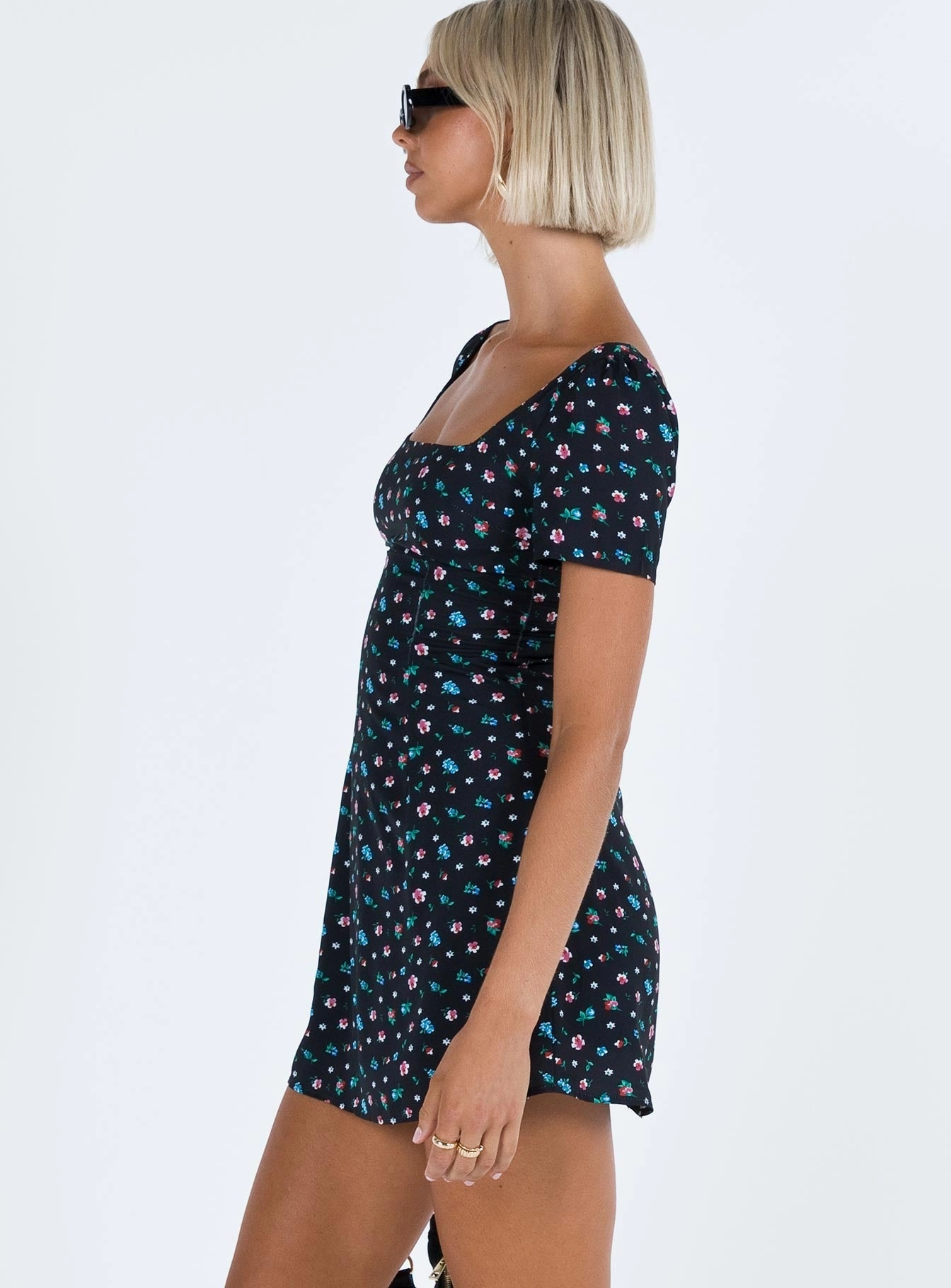Sophisticated Edge Hastings Mini Dress Black Floral