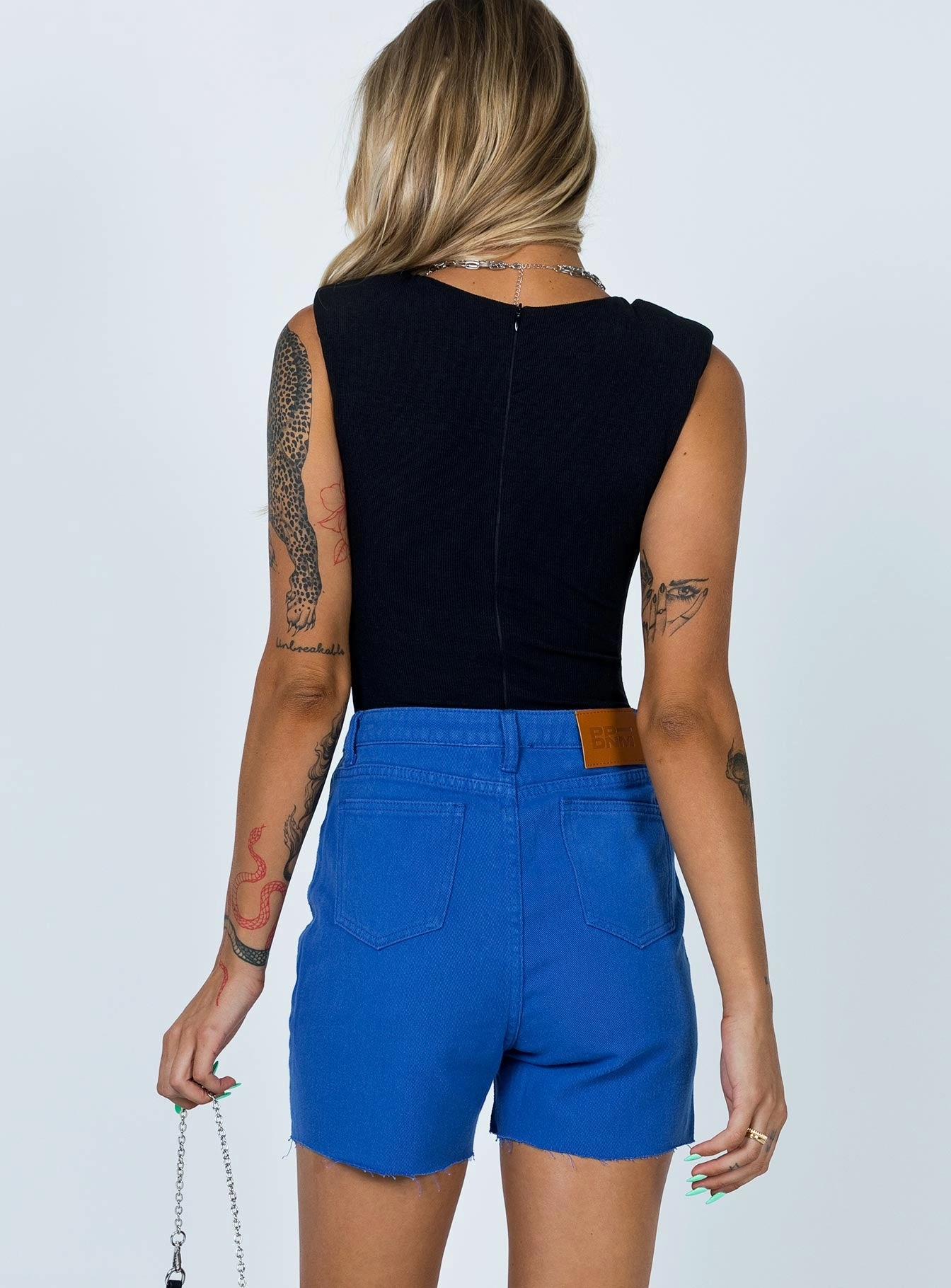 Demelza Denim Short Blue Water resistant coating