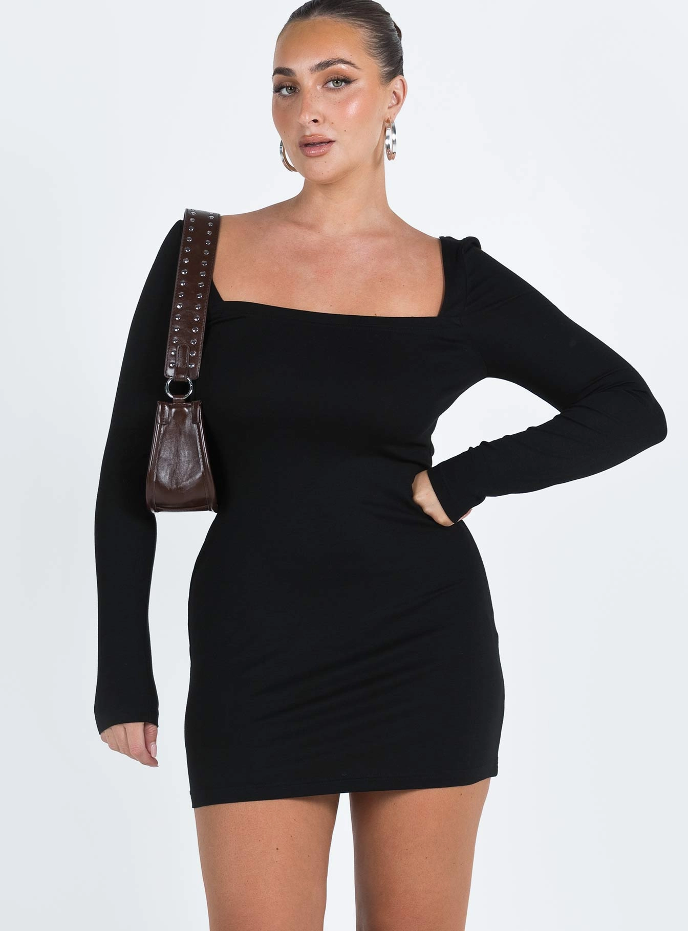 Formal Choice Browder Long Sleeve Mini Dress Black