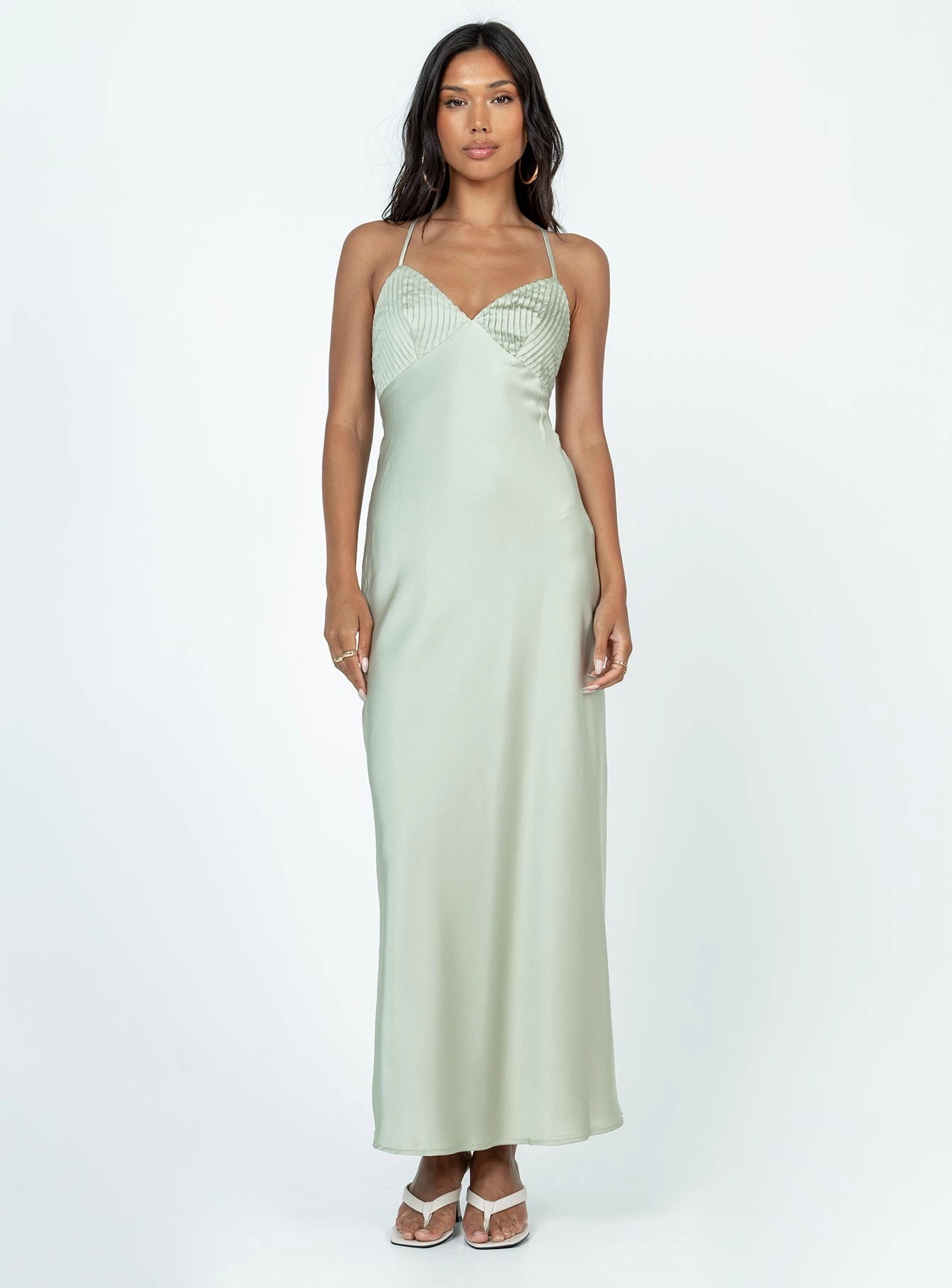 Dennings Maxi Dress Sage Fashionable Comfort Wear